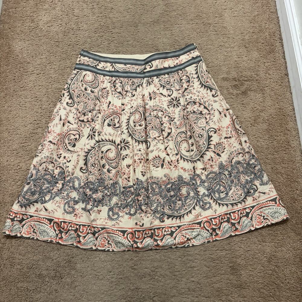 Vintage ESPIRIT Paisley Skirt US Size 4 Knee Length A Line